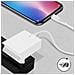 Caricatore Muro Doppio Usb 3a Smart Ic Cavo Usb-c Slim Bianco - Foto miniatura 5