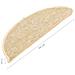 Tappeti Adesivi per Scale 15 pz 56x17x3 cm Beige Chiaro - Foto miniatura 6