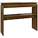 Tavolino Consolle Rovere Marrone 102x30x80 Cm Legno Multistrato - Foto miniatura 2