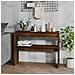 Tavolino Consolle Rovere Marrone 102x30x80 Cm Legno Multistrato - Foto miniatura 1