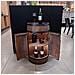 Barile Con Porta, Botte In Legno Con Luci A Led, Armadietto Per Vino In Stile Retr? , Portabottiglie In Legno, Da 80 Cm Di Altezza, Elegante Decorazione Per Il Soggiorno, Tavolo E Portabottiglie (wenge)  - Foto miniatura 1
