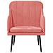 Poltrona Rosa 63x76x80 Cm Velluto - Foto miniatura 3