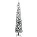 Albero Di Natale Sottile Con Base E Neve Floccata 300 Cm Pvc - Foto miniatura 2
