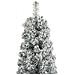 Albero Di Natale Sottile Con Base E Neve Floccata 300 Cm Pvc - Foto miniatura 3