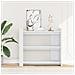 Tavolino Consolle Bianco 100x35x90 Cm In Legno Multistrato - Foto miniatura 3