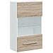 Mobile TV 5 pz con Illuminazione a LED Rovere Sonoma Truciolato - Foto miniatura 7