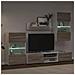 Mobile TV 5 pz con Illuminazione a LED Rovere Sonoma Truciolato - Foto miniatura 10