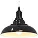 Lampada a Sospensione Regolabile E27 Nero Lucido Ø31 cm Metallo - Foto miniatura 5