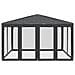 Tenda per Feste con 8 Pareti in Rete Antracite 4x4 m in HDPE - Foto miniatura 3