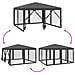 Tenda per Feste con 8 Pareti in Rete Antracite 4x4 m in HDPE - Foto miniatura 6