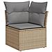 Set Divano da Giardino 7 pz con Cuscini Beige Misto Polyrattan - Foto miniatura 3
