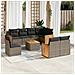 Set Divano da Giardino 9 pz con Cuscini Grigio in Polyrattan - Foto miniatura 2