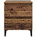 comodino Legno Antico 40x35x50 cm Legno Ingenierizzato - Foto miniatura 6