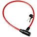 Cavo Antifurto Per Bicicletta Serratura A Chiave Sicurezza Ottimale, Rosso - Foto miniatura 1