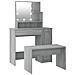 Set Tavolo da Toeletta con LED Grigio Sonoma Legno Multistrato - Foto miniatura 1