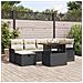 Set Divano da Giardino 7 pcs Nero polyrattan - Foto miniatura 2