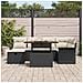 Set Divano da Giardino 7 pcs Nero polyrattan - Foto miniatura 3