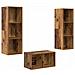 Set mobile TV Legno vecchio 37 x 37 x 107 cm Legno multistrato - Foto miniatura 1