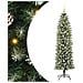 Albero di Natale Artificiale Sottile Verde e Bianco 180 cm - Foto miniatura 1