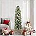 Albero di Natale Artificiale Sottile Verde e Bianco 180 cm - Foto miniatura 2