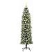 Albero di Natale Artificiale Sottile Verde e Bianco 180 cm - Foto miniatura 3