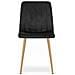 Sedie JEWA - Sedili in velluto nero con gambe color legno x4 - Foto miniatura 4