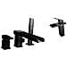 Set miscelatore per vasca e lavabo, Blackswan, tipo M32, modello nero opaco, misura 25,5 cm - Foto miniatura 1