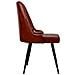 Sedia Rivestita In Pelle Marrone 51x58x91h - Foto miniatura 3