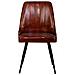 Sedia Rivestita In Pelle Marrone 51x58x91h - Foto miniatura 5