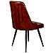 Sedia Rivestita In Pelle Marrone 51x58x91h - Foto miniatura 6