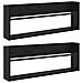 Scaffale per riviste 2 pcs Rovere Nero 80 x 12 x 30 cm - Foto miniatura 1