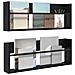 Scaffale per riviste 2 pcs Rovere Nero 80 x 12 x 30 cm - Foto miniatura 3