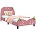 Struttura letto bambini con testata Rosa 90 x 190 cm Velluto - Foto miniatura 1