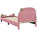 Struttura letto bambini con testata Rosa 90 x 190 cm Velluto - Foto miniatura 7