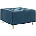 Pouf contenitore con cuscino Blu 80 x 80 x 45 cm Velluto - Foto miniatura 1