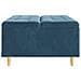 Pouf contenitore con cuscino Blu 80 x 80 x 45 cm Velluto - Foto miniatura 5