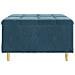 Pouf contenitore con cuscino Blu 80 x 80 x 45 cm Velluto - Foto miniatura 6