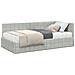 Struttura Letto Angolare con Materasso 2 pcs Grigio chiaro - Foto miniatura 1
