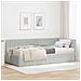 Struttura Letto Angolare con Materasso 2 pcs Grigio chiaro - Foto miniatura 2