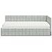 Struttura Letto Angolare con Materasso 2 pcs Grigio chiaro - Foto miniatura 5
