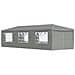 Tenda Party 900 x 300 x 255 cm Grigio Chiaro PE e Acciaio - Foto miniatura 1