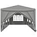 Tenda Party 900 x 300 x 255 cm Grigio Chiaro PE e Acciaio - Foto miniatura 2