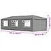 Tenda Party 900 x 300 x 255 cm Grigio Chiaro PE e Acciaio - Foto miniatura 9