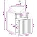 Mobile lavabo da parete Rovere Fumo 39 x 41 x 64,5 cm - Foto miniatura 7