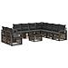 Set Divano da Giardino 10 pcs Grigio polyrattan - Foto miniatura 1