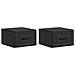 Mobiletto da notte a muro 2 pcs Nero 34,5 x 33 x 20 cm - Foto miniatura 1