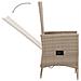 Set Mobili da Pranzo per Giardino 5 pz Beige - Foto miniatura 9