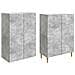Set di armadi 2 pcs Grigio Cemento Legno ingegnerizzato - Foto miniatura 3