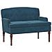 Loveseat con bottoni imbottiti Blu 111 x 65 x 79 cm Velluto - Foto miniatura 1