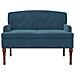 Loveseat con bottoni imbottiti Blu 111 x 65 x 79 cm Velluto - Foto miniatura 3